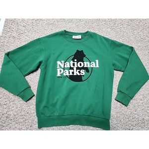 Parks Project National Parks Bear Sweatshirt Pullover Crewneck Unisex M Green